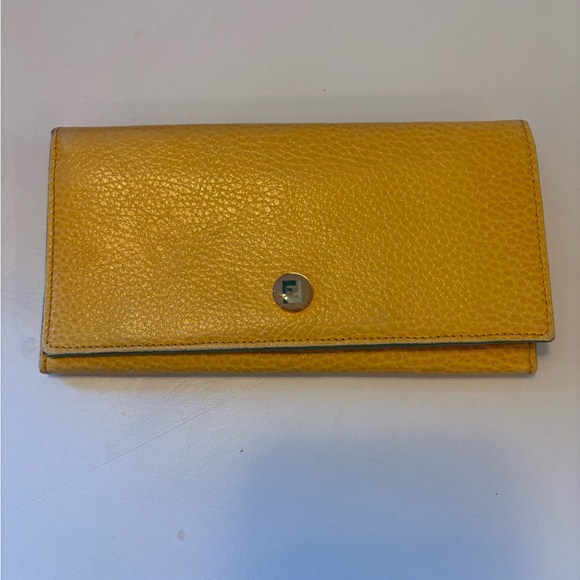 Fendi Mustard Leather Accessory - Picture 1 of 9